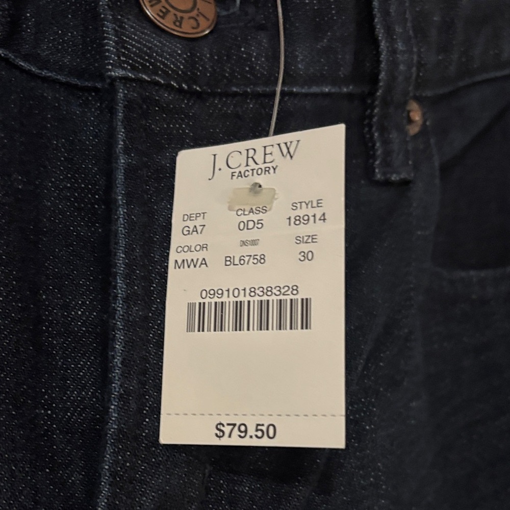 J. Crew Women’s Toothpick Stretch Denim Indigo Jeans - Picture 5 of 5